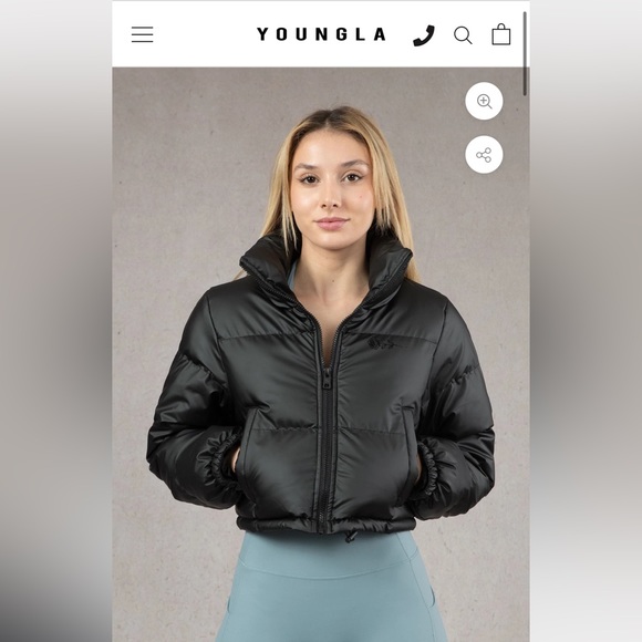 YoungLA Jackets & Blazers - YoungLa for Her cropped puffer jacket